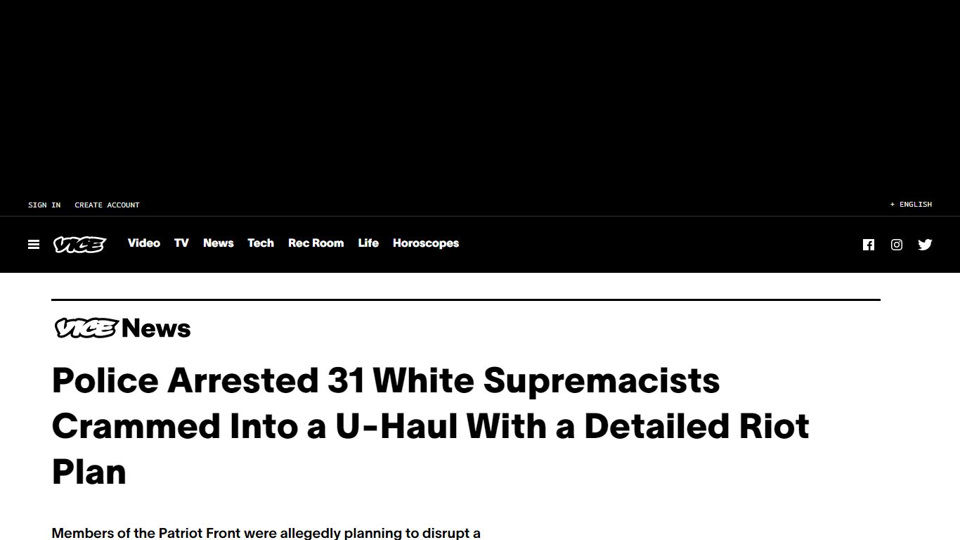 Police Arrested 31 White Supremacists Crammed Into a U-Haul With a ...